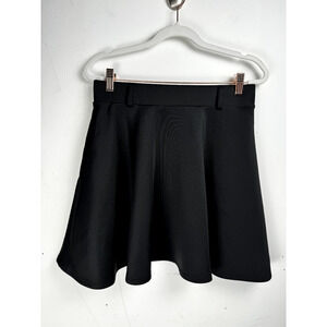 Hot Topic Women's Punk Rock 90's Y2K Gothic Black Stretch Mini Skater Skirt